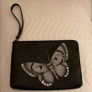 Black Butterfly Clutch Wristlet